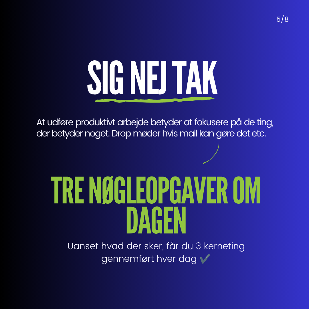 8 produktivitets tips der virker – slide 5